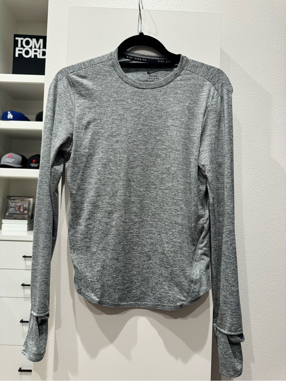 Nike Women's Gray Long-Sleeve Performance Top